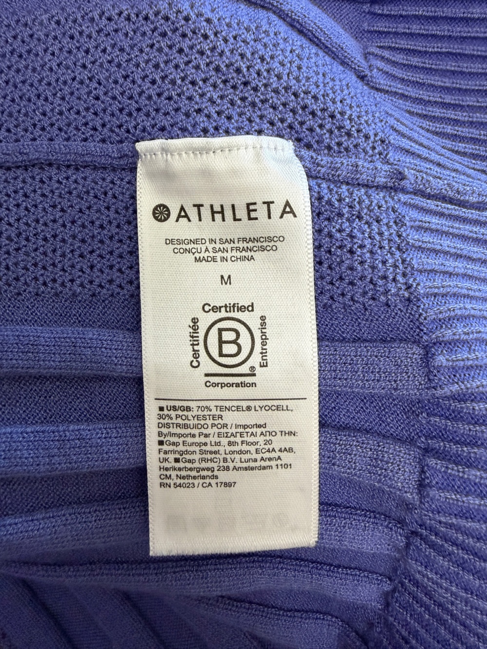 Athleta Ribbed Zip-Front Cardigan - Periwinkle Blue - Picture 5 of 9